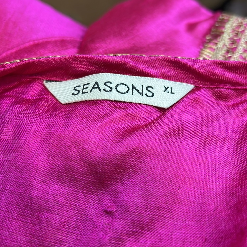 ❤️Seasons NWT Indian Silk Kurta.  Size XL. - Picture 11 of 11